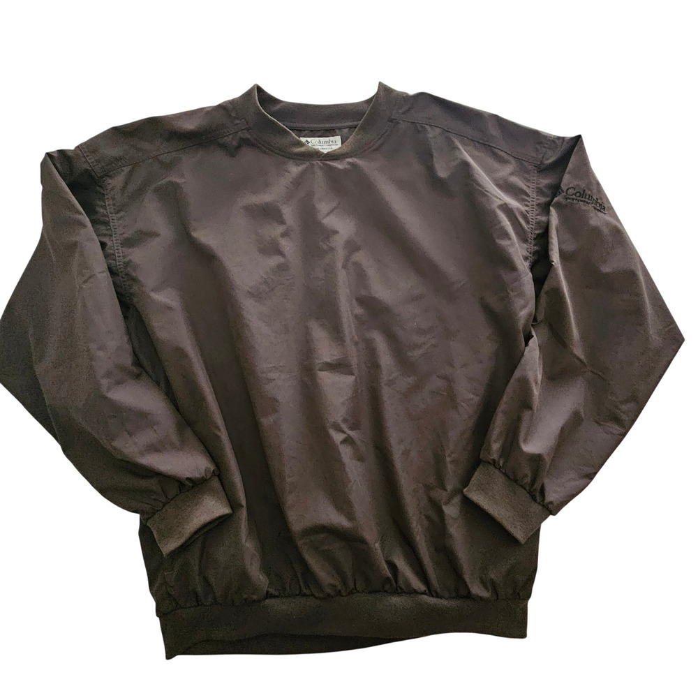 Columbia Sportswear Mens XL Brown Windshirt Pullover Vented GM3007 Olive‎ Drab